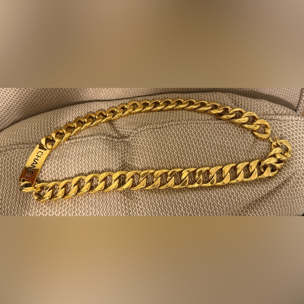 Vintage CHANEL Nameplate Belt or Necklace 1988 - Picture 4 of 8
